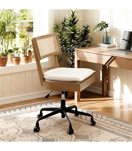 Amazon.com: Computer Chair, Japanese Rattan Computer Chair Retro